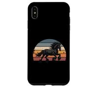 Retro Sunset Galloping Gypsy Cob Draft Horse Gypsy Vanner Case for iPhone XS Max