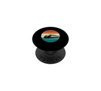 Retro Sunset High Speed Bullet Train Railfan PopSockets Adhesive PopGrip