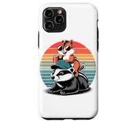 Retro Sunset Honey Badger Chipmunk Ratel Case for iPhone 11 Pro
