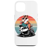 Retro Sunset Honey Badger Chipmunk Ratel Case for iPhone 13
