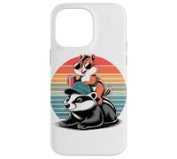 Retro Sunset Honey Badger Chipmunk Ratel Case for iPhone 14 Pro Max