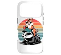 Retro Sunset Honey Badger Chipmunk Ratel Case for iPhone 17 Pro