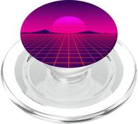 Retro Sunset Horizon Minimal Synthwave Landscape PopSockets PopGrip for MagSafe