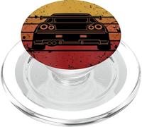 Retro Sunset JDM Legend Drift Race Car 90s Style Silhouette PopSockets PopGrip for MagSafe