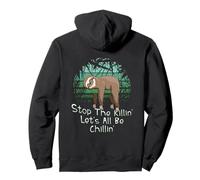 Retro Sunset Jungle l Climate Protection Chiller Sloth Pullover Hoodie