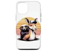 Retro Sunset Kangaroo Honey Badger Kangaroos Case for iPhone 12/12 Pro
