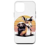 Retro Sunset Kangaroo Honey Badger Kangaroos Case for iPhone 12 mini