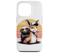Retro Sunset Kangaroo Honey Badger Kangaroos Case for iPhone 13 Pro