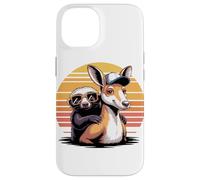 Retro Sunset Kangaroo Honey Badger Kangaroos Case for iPhone 14