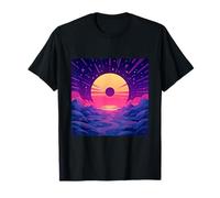 Retro Sunset Landscape Graphic for Cosmic Art Lovers T-Shirt