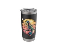 Retro Sunset Mantis Shrimp Shrimps Stainless Steel Insulated Tumbler