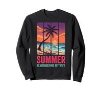 Retro Sunset Palm Tree Summer Remembering My Why Sweatshirt