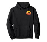 Retro Sunset Parkour Jump Silhouette Traceuse Climb Swing Pullover Hoodie