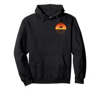 Retro Sunset Parkour Jump Silhouette Traceuse Swing Climb Pullover Hoodie