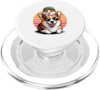 Retro Sunset Pembroke Welsh Corgi Hamster Corgis PopSockets PopGrip for MagSafe