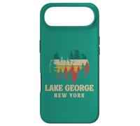 Retro Sunset Pine Trees Vintage Lake George New York Camping Case for iPhone Air