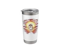 Retro Sunset Raccoon Walking Trash Panda Raccoons Stainless Steel Insulated Tumbler