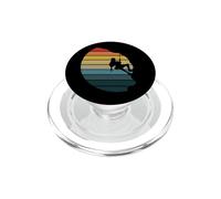 Retro Sunset Rock Climbing Backpacker Mountain Climber Women PopSockets PopGrip for MagSafe