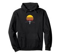 Retro Sunset Rowing Gift Stroke Pilot Gig Rower Funny Gift Pullover Hoodie