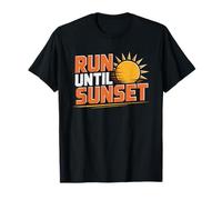 Retro Sunset Running Figure Run Until Ultramarathon Ultra T-Shirt