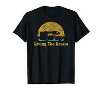 Retro Sunset RV Living The Dream Camping Gift T-Shirt