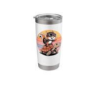 Retro Sunset Sea Turtle Squirrel Turtles Stainless Steel Insulated Tumbler