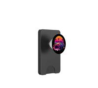 Retro Sunset Sports Car Palm Trees Night Drive Art PopSockets PopWallet for MagSafe
