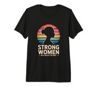 Retro Sunset Strong Women Mix Bold Colors Premium T-Shirt