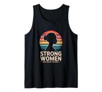 Retro Sunset Strong Women Mix Bold Colors Tank Top
