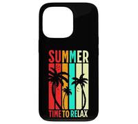 Retro Sunset Summer Palms Colorful Beach Holiday Vibes Case for iPhone 13 Pro