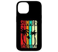 Retro Sunset Summer Palms Colorful Beach Holiday Vibes Case for iPhone 14
