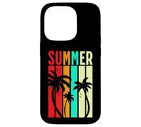 Retro Sunset Summer Palms Colorful Beach Holiday Vibes Case for iPhone 14 Pro