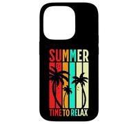 Retro Sunset Summer Palms Colorful Beach Holiday Vibes Case for iPhone 14 Pro