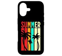 Retro Sunset Summer Palms Colorful Beach Holiday Vibes Case for iPhone 17
