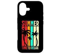 Retro Sunset Summer Palms Colorful Beach Holiday Vibes Case for iPhone 17