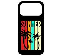 Retro Sunset Summer Palms Colorful Beach Holiday Vibes Case for iPhone 17 Pro Max