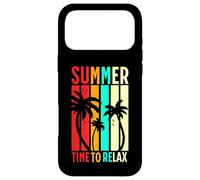 Retro Sunset Summer Palms Colorful Beach Holiday Vibes Case for iPhone 17 Pro Max