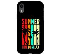 Retro Sunset Summer Palms Colorful Beach Holiday Vibes Case for iPhone XR