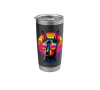 Retro Sunset Sunglasses Manchester Terrier Terriers Stainless Steel Insulated Tumbler