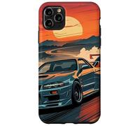 Retro Sunset Two Legendary JDM Drifting Cars Japan Drift Case for iPhone 11 Pro Max