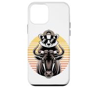 Retro Sunset Wildebeest Honey Badger Wildebeests Case for iPhone 12 mini