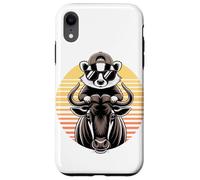 Retro Sunset Wildebeest Honey Badger Wildebeests Case for iPhone XR