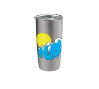 Retro Surf Wave Sun Summer Fun Vibe for Beach Lovers Stainless Steel Insulated Tumbler