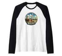 Retro Sweden Malmö Souvenir/Malmo Raglan Baseball Tee