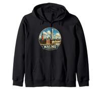 Retro Sweden Malmö Souvenir/Malmo Zip Hoodie