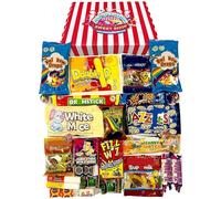Retro Sweets Gift Box: Candy Striped Old Fashioned Sweets Selection Hamper: Birthday Present for Him & Her, Men, Women, Boys, Girls