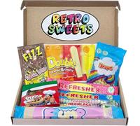 Retro Sweets Gift Box. Packed with Sweet. Hamper Letterbox Gift for Women, Men & Kids. Perfect Present for Get Well Soon, Birthday, Thank You, Fathers Day