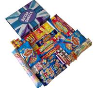 Retro Sweets Gift Box Ultimate Sweet Hamper. Packed in a fun Retro Design Box with Nostalgic and Popular British Sweets. Great gift for Christmas (Large, Purple & Green Union Jack Inspired Design)