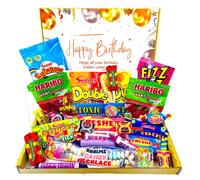 Retro Sweets gift for Birthday | The Ultimate 80's & 90's Sweet Hamper Experience | Happy Birthday sweets gift box | Letterbox friendly | Birthday