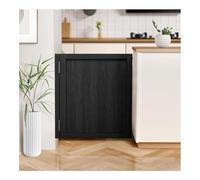 Retro Swinging Cafe Doors, Solid Wood Kitchen Partits, Half Door for Room Divider, Laundry Room, Hallway, Doorways - Black 29" x 31.5" (WxH)